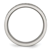 Titanium Greek Key 6mm Satin & Polished Band